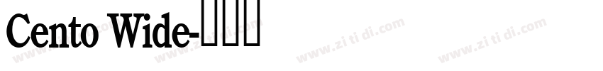 Cento Wide字体转换
